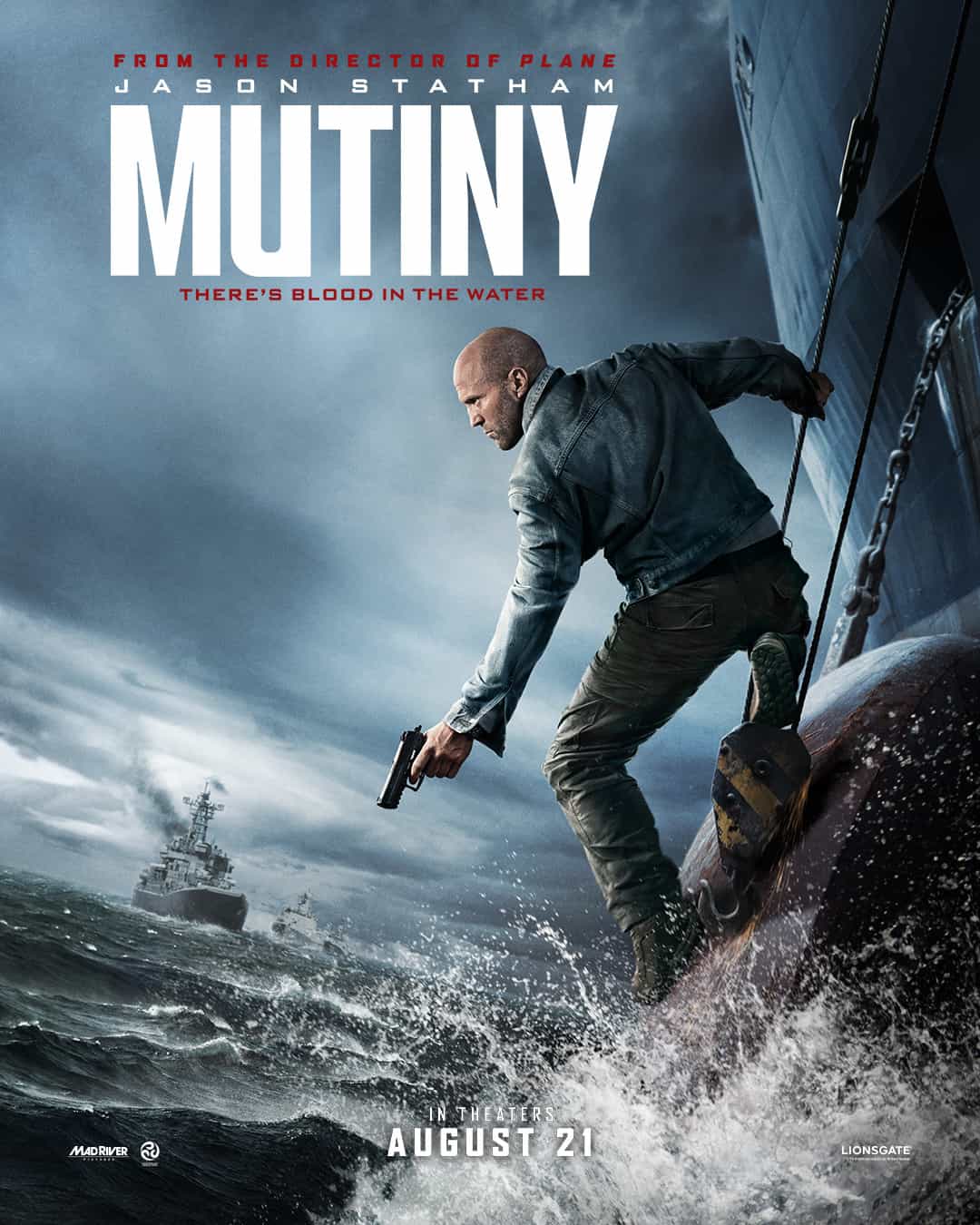 New poster has been released for Mutiny which stars Jason Statham and Annabelle Wallis - movie UK release date 21st August 2026