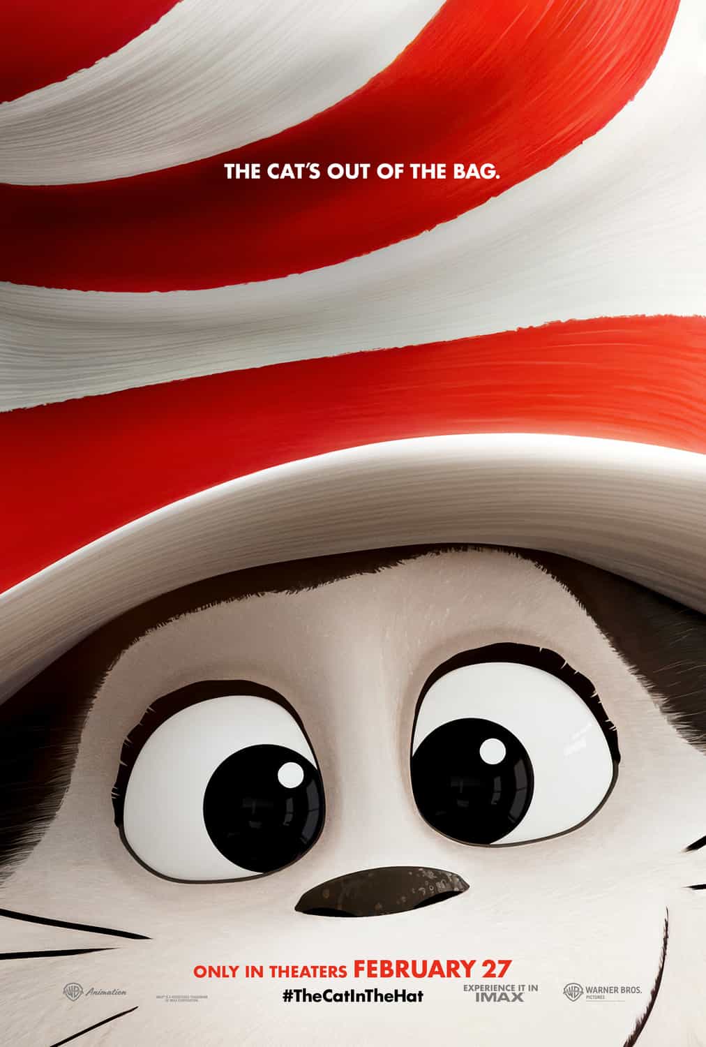 New poster has been released for The Cat In the Hat which stars Bill Hader and Matt Berry - movie UK release date 27th February 2026